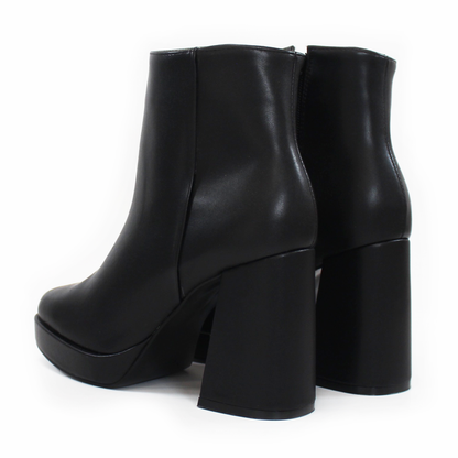 Botín de Plataforma con Cierre color Negro de Dama LADY PAULINA