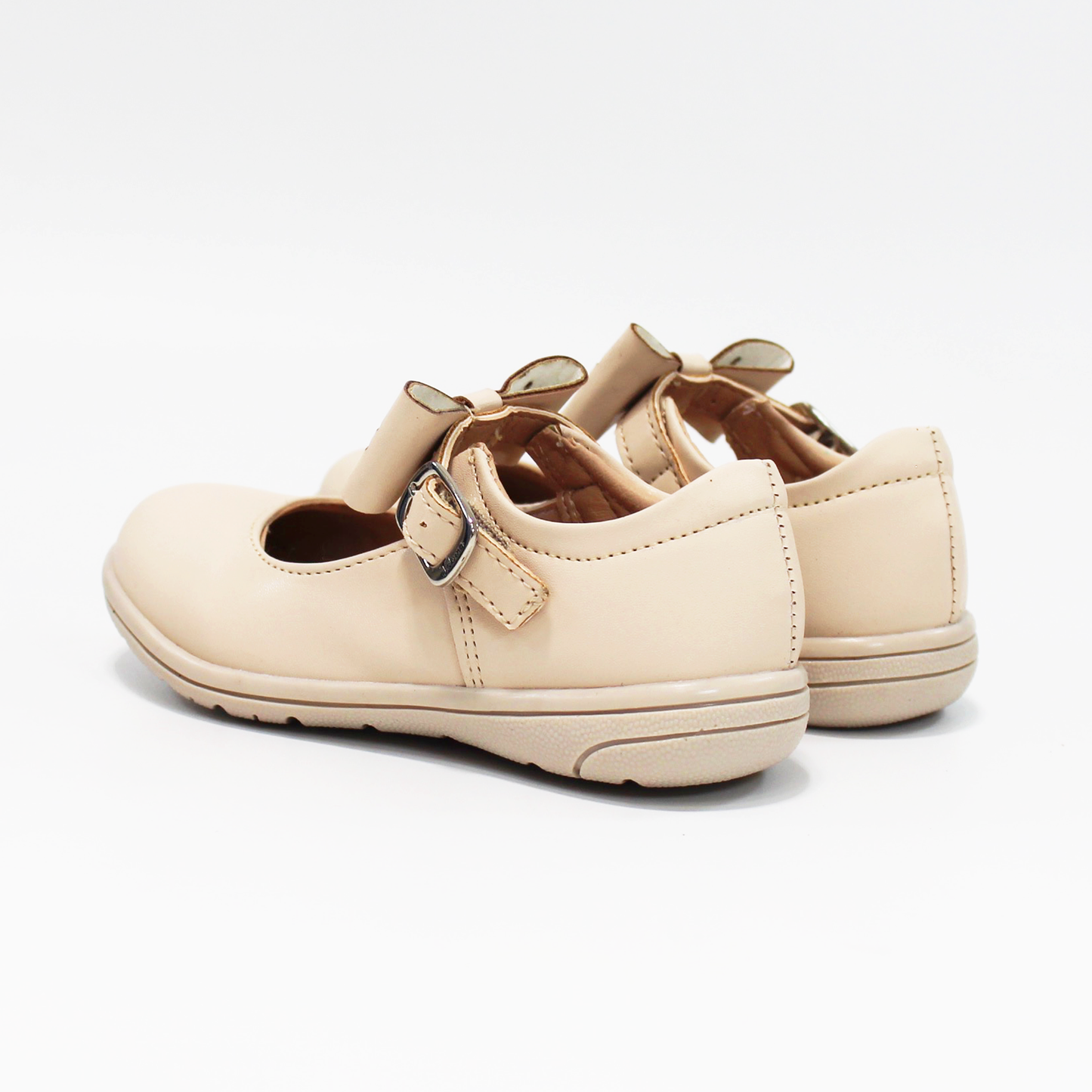 Zapato de Niña con Moño Crema JAKUNA