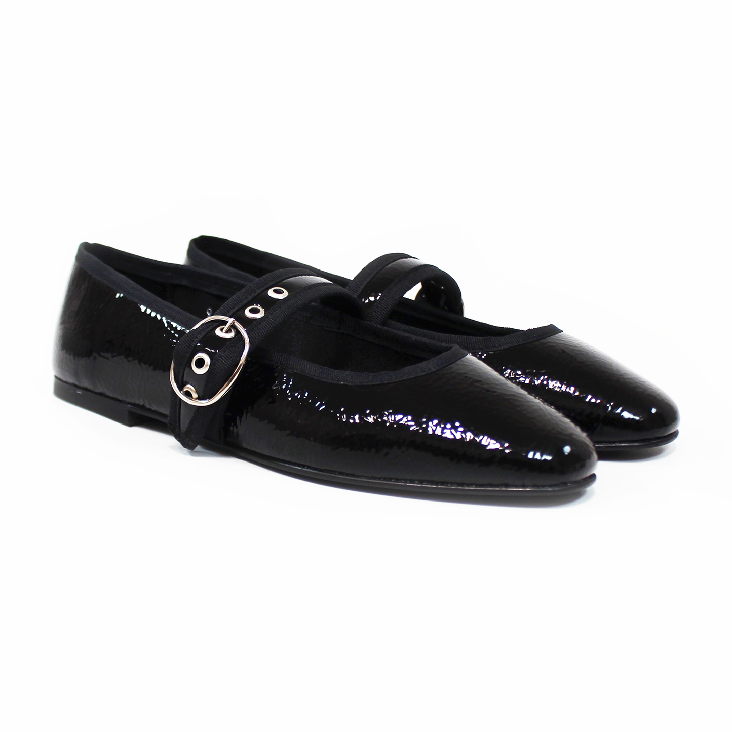 Flat Mary Jane de Piso Negro Charol de Dama TACZA