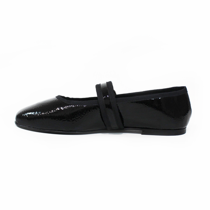 Flat Mary Jane de Piso Negro Charol de Dama TACZA