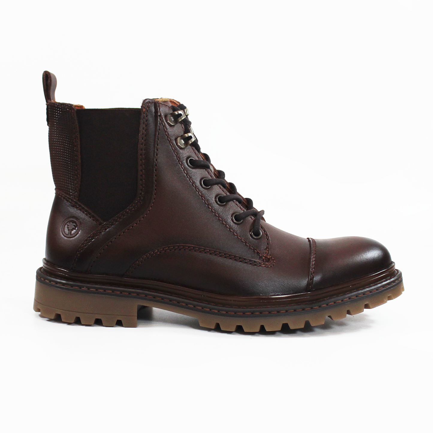 Bota Casual de Cintas Café de Piel de Caballero VERDE TABACO