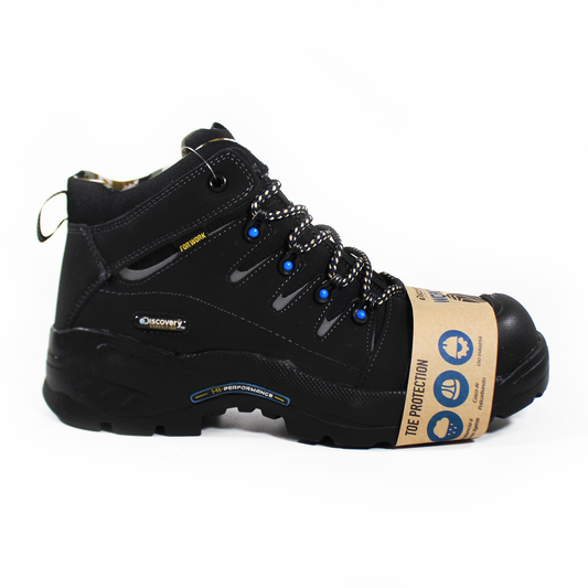 Bota de Trabajo para Hombre Working Negra con Casco de Policarbonato DISCOVERY