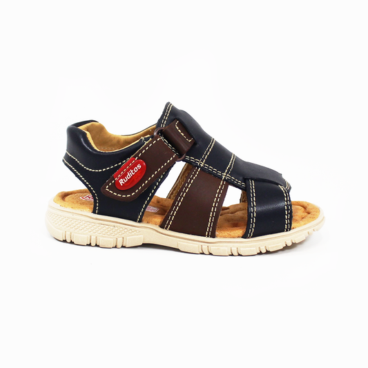 Sandalia para Niño Marino con Café con Velcro RUDITOS