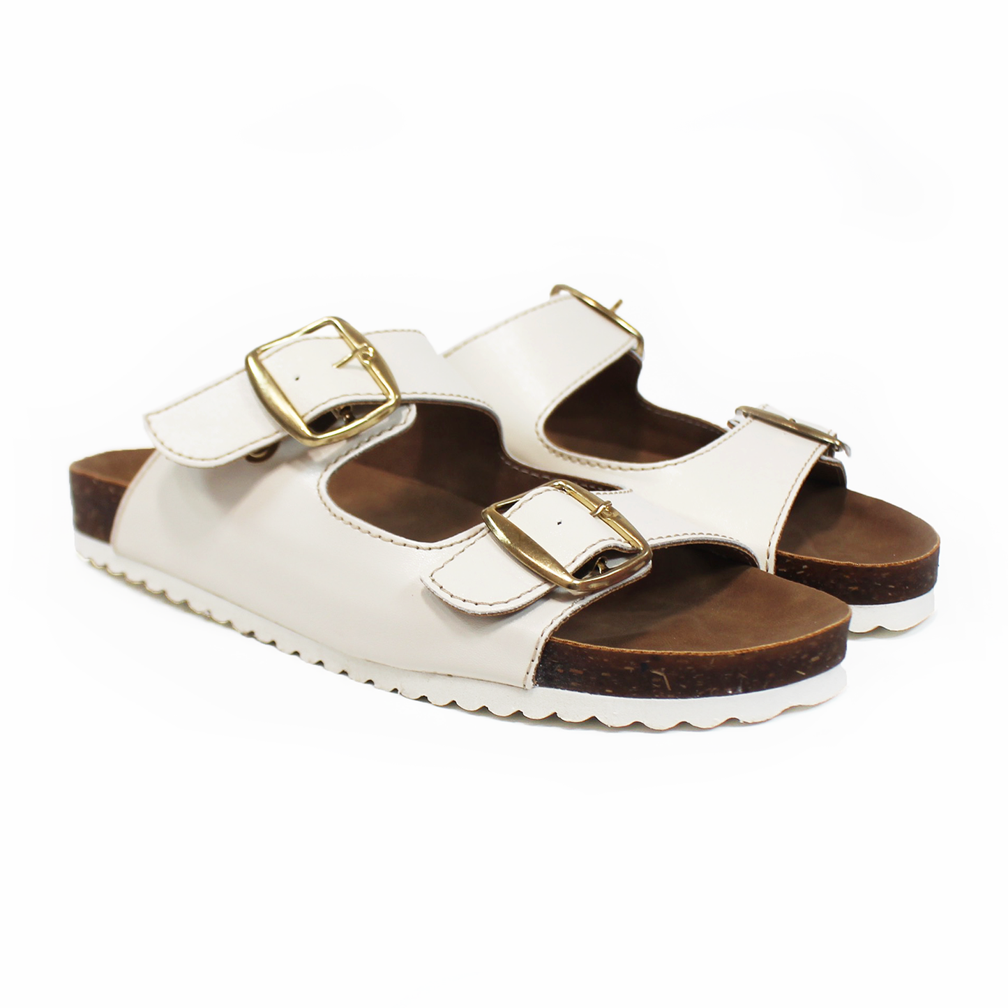 Sandalia NOMADAS doble Hebilla Late con suela Corcho de Dama