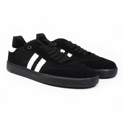 Tenis Sneaker Negro con Mesh dupe Samba de Dama TACZA