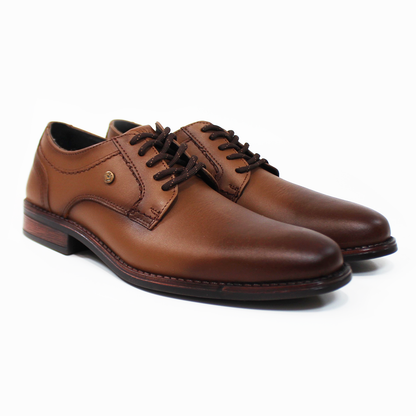 Zapato de Vestir de Piel Miel Brochueliado de Hombre NEVADA