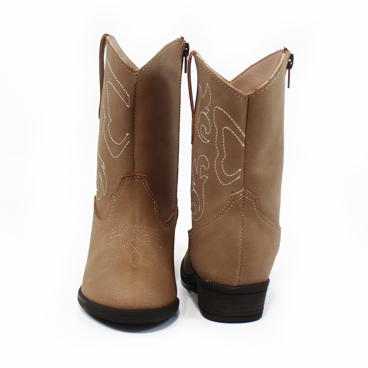 Bota Vaquera de Niña Camel con Bordado JAKUNA