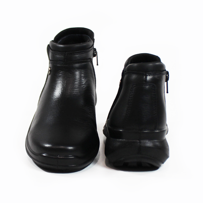 Botin de Confort Negro de Piel Clásico de Dama VERDE TABACO