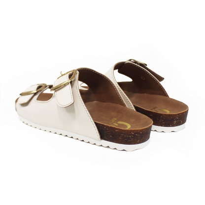 Sandalia NOMADAS doble Hebilla Late con suela Corcho de Dama