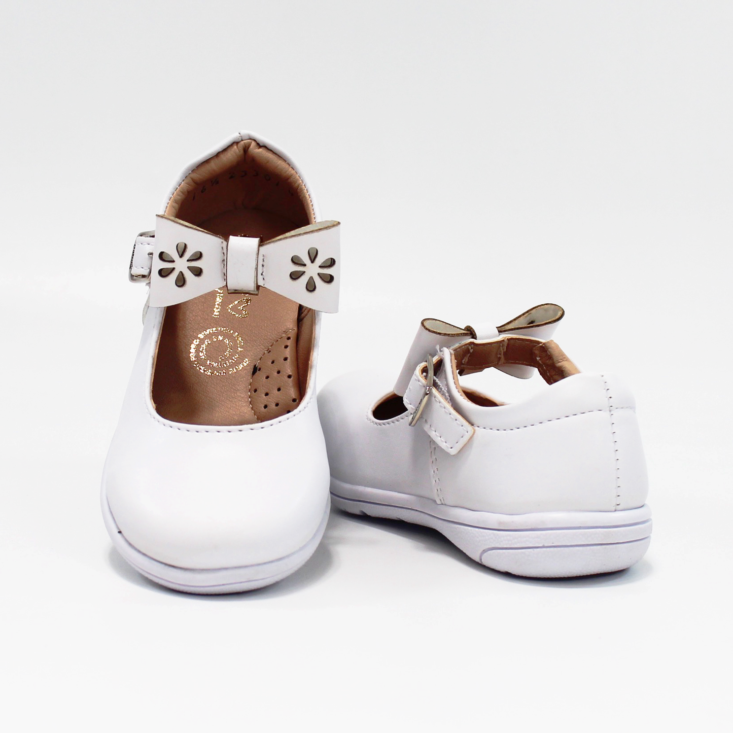 Zapato de Niña con Moño Blanco JAKUNA