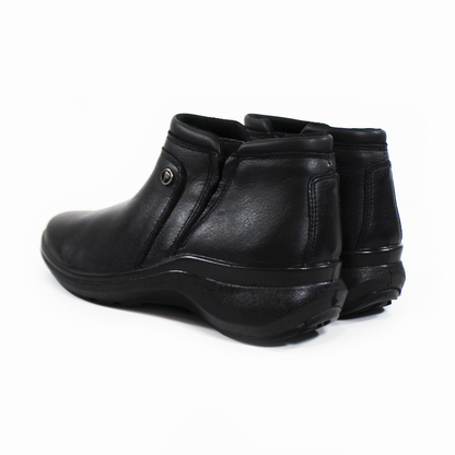 Botin de Confort Negro de Piel Clásico de Dama VERDE TABACO