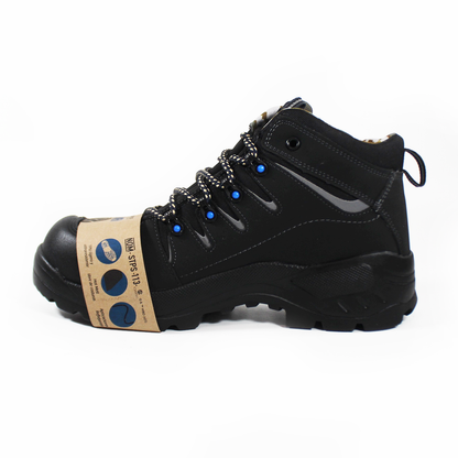 Bota de Trabajo para Hombre Working Negra con Casco de Policarbonato DISCOVERY