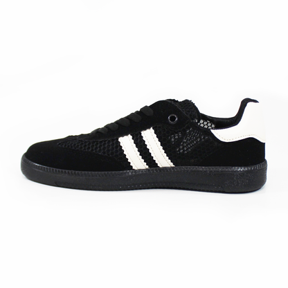 Tenis Sneaker Negro con Mesh dupe Samba de Dama TACZA