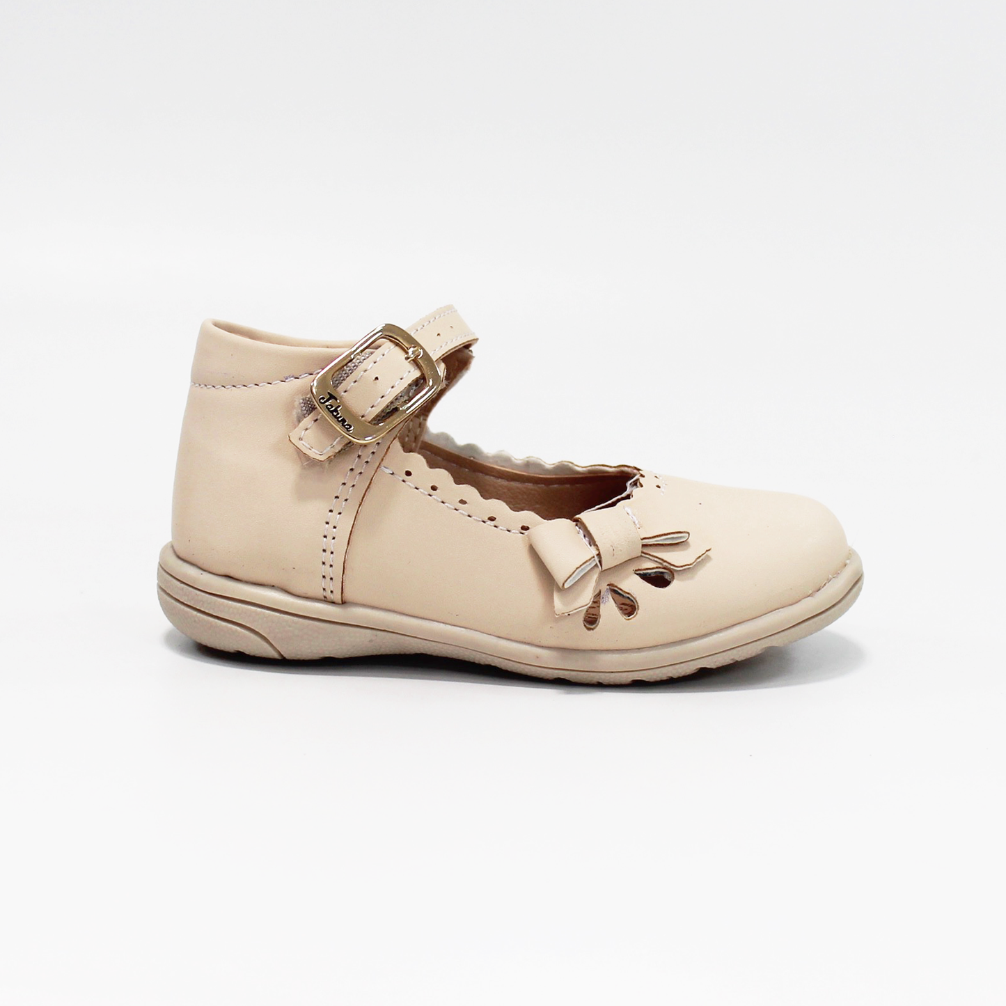 Zapato de Niña con Moñito Crema JAKUNA