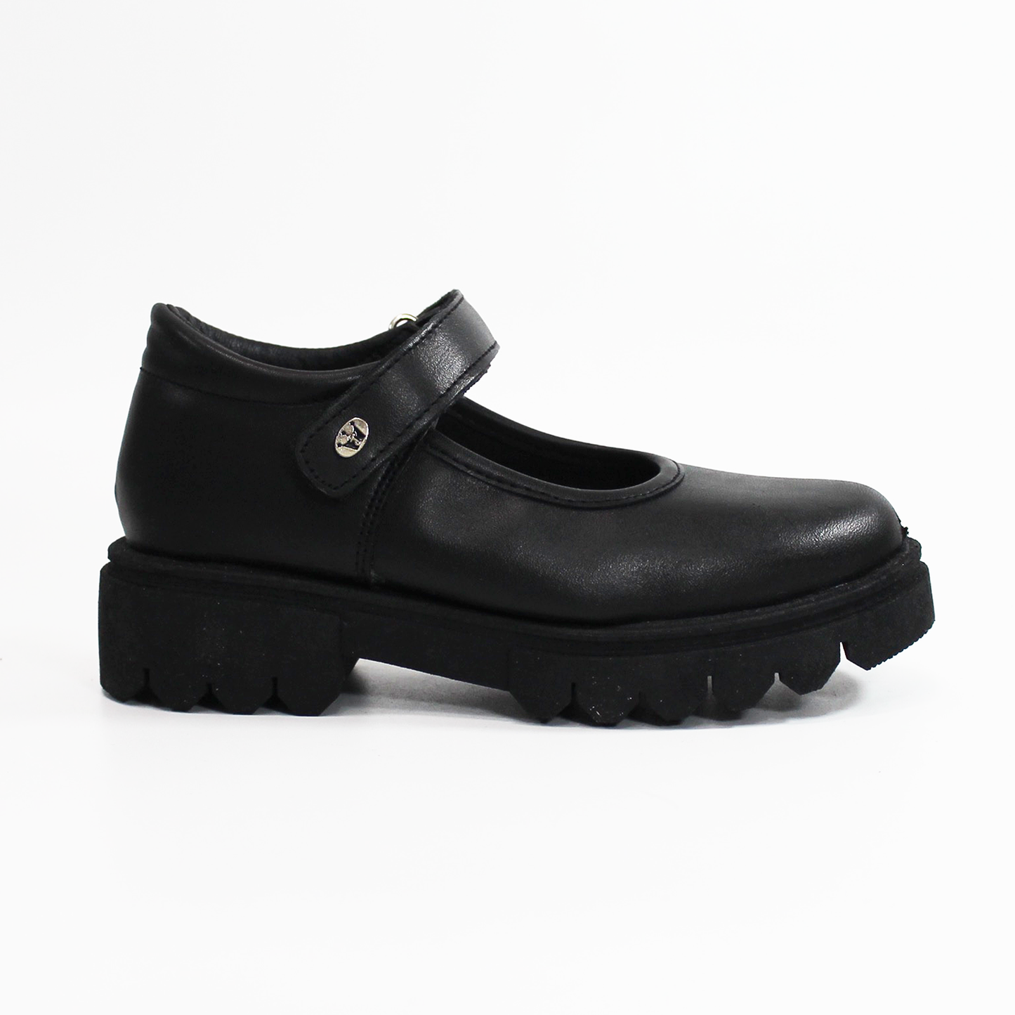 Zapato Escolar Chunky con Velcro Negro de Niña JAKUNA