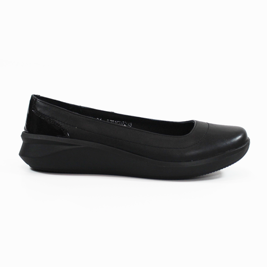 Zapato Confort de Piel Casual Negro para Dama SUAVE CAMINAR