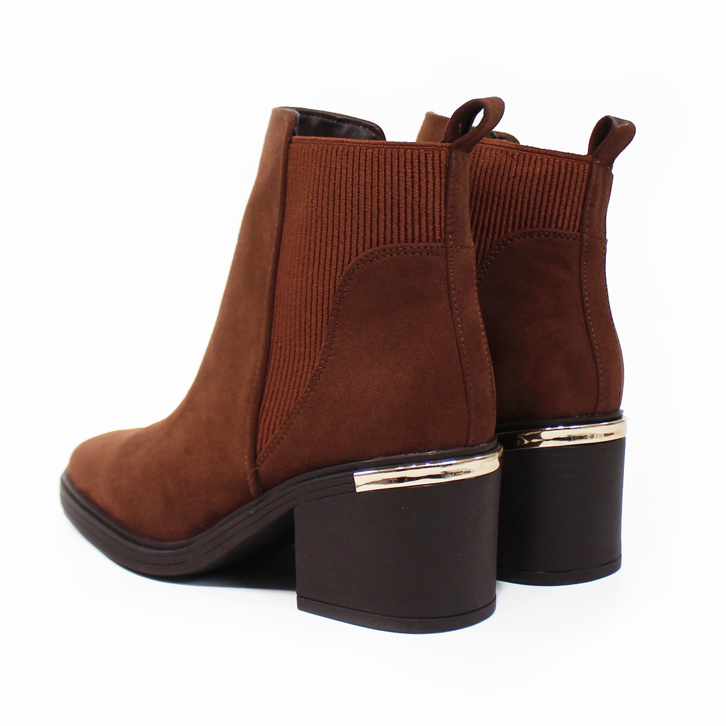 Botín Chelsea Café Durazno de Tacón LADY PAULINA