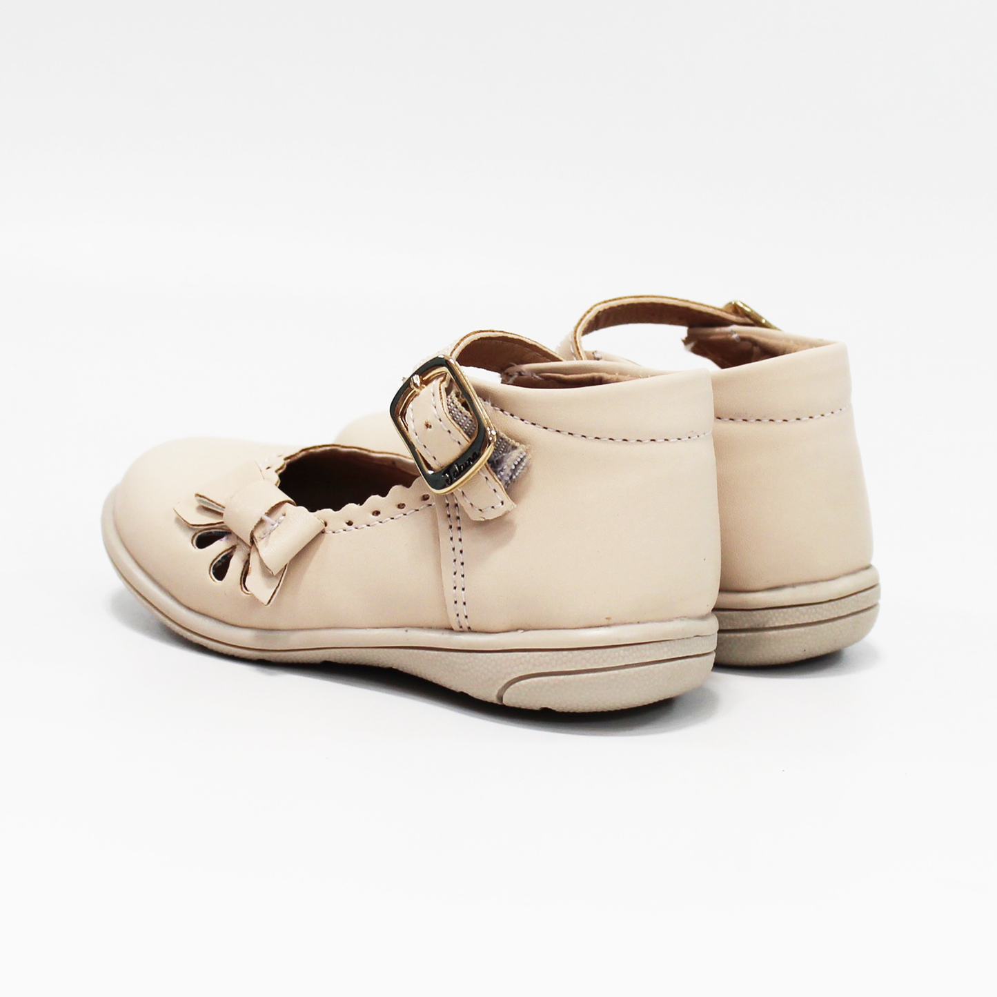 Zapato de Niña con Moñito Crema JAKUNA