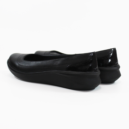 Zapato Confort de Piel Casual Negro para Dama SUAVE CAMINAR