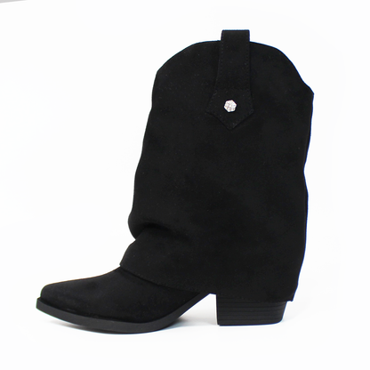 Botin Vaquero NOMADAS con Capucha Negro Durazno de Dama