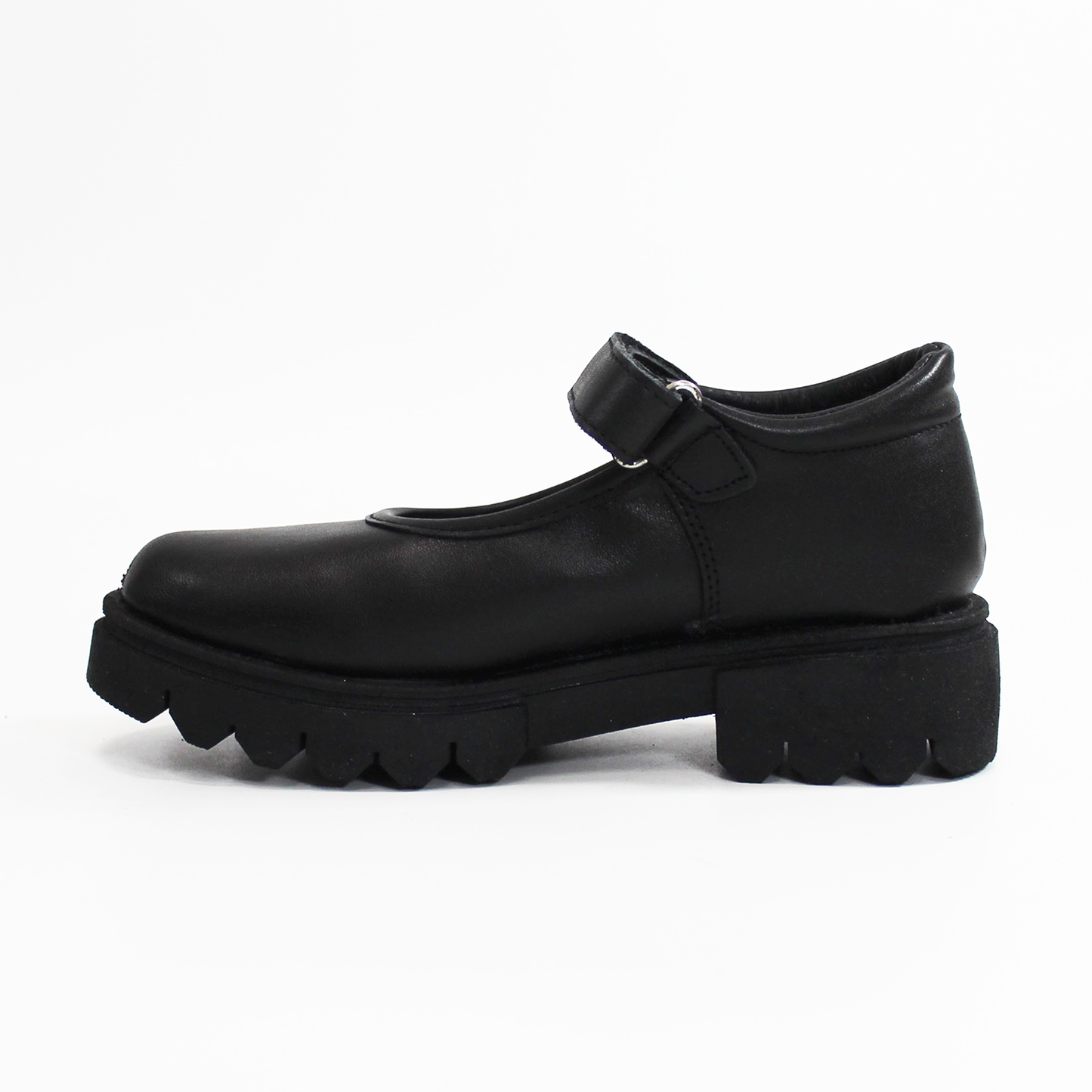 Zapato Escolar Chunky con Velcro Negro de Niña JAKUNA