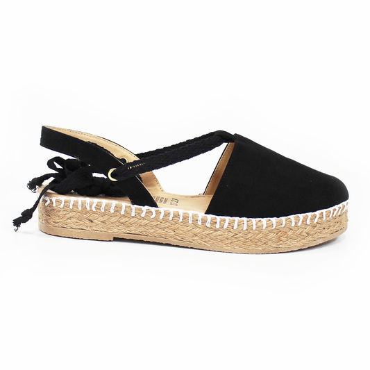 Alpargata de Clásica Negra con Lazos TACZA
