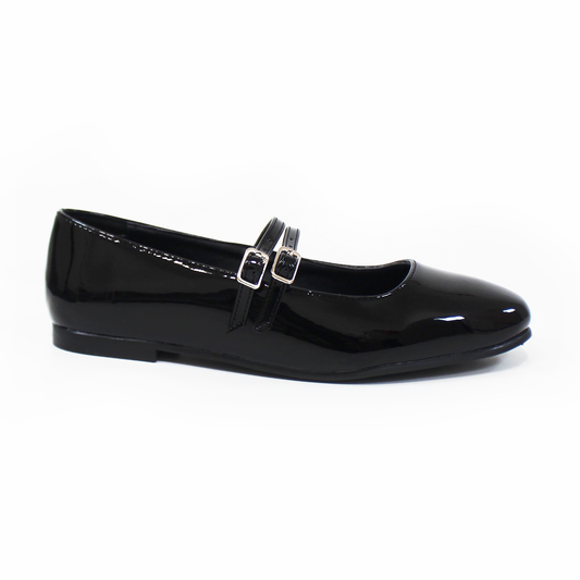 Flat Mary Jane Negro Charol con Confort LADY PAULINA