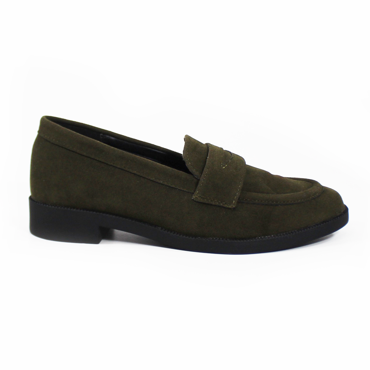Mocasín Clásico Verde Olivo Gamuza de Dama TACZA
