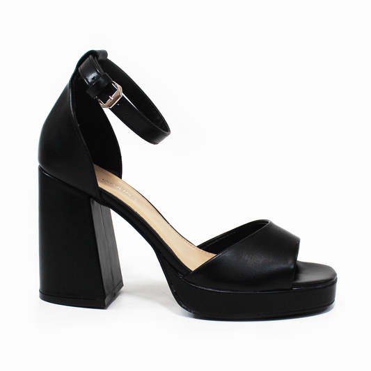 Sandalia Plataforma Negra con Pulsera de Dama LADY PAULINA