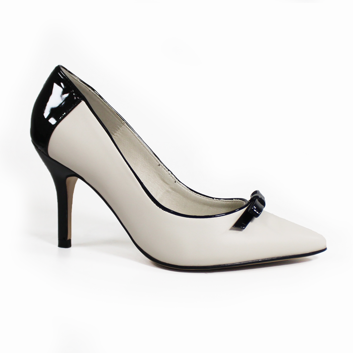 Stiletto con Moño Late con Negro Charol con Memory Foam G.LOREN