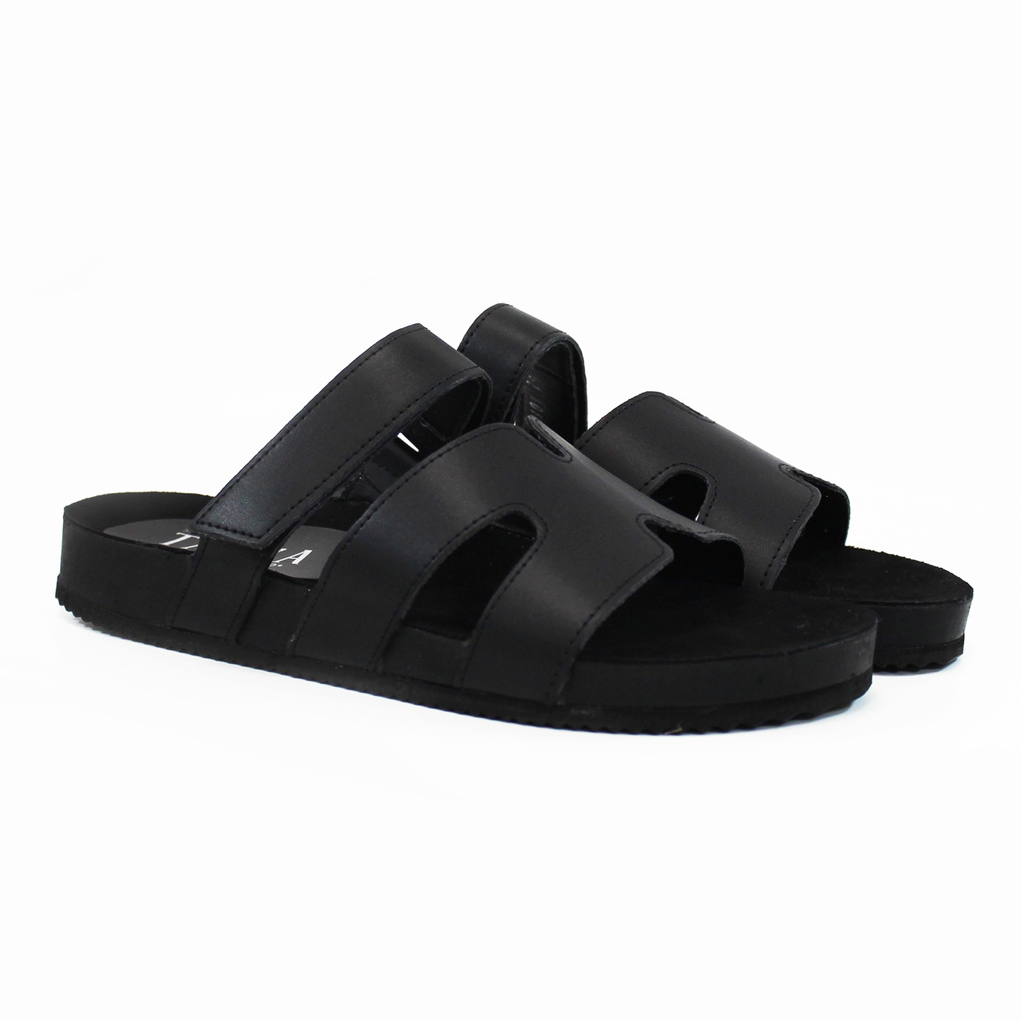 Sandalias de Piso tipo Chypre Negra de Dama TACZA