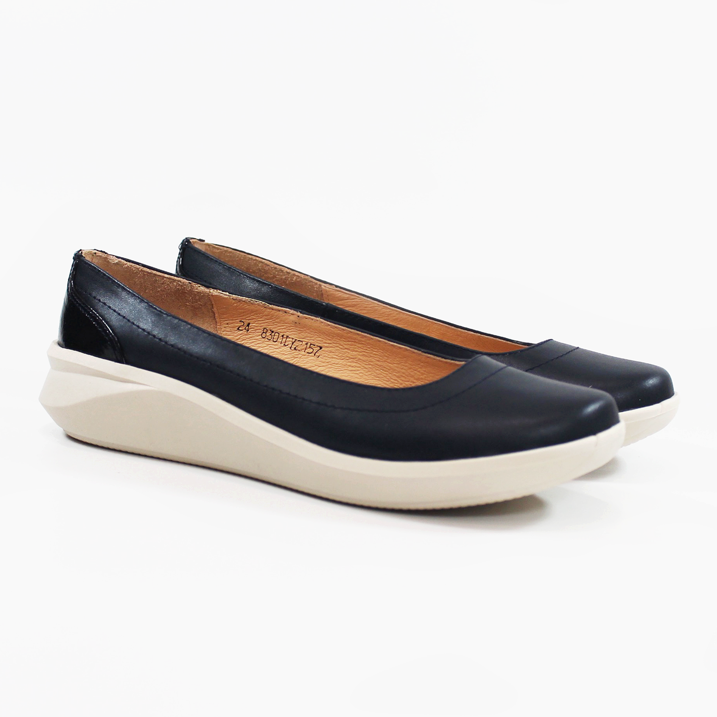 Zapato Confort de Piel Casual Marino para Dama SUAVE CAMINAR