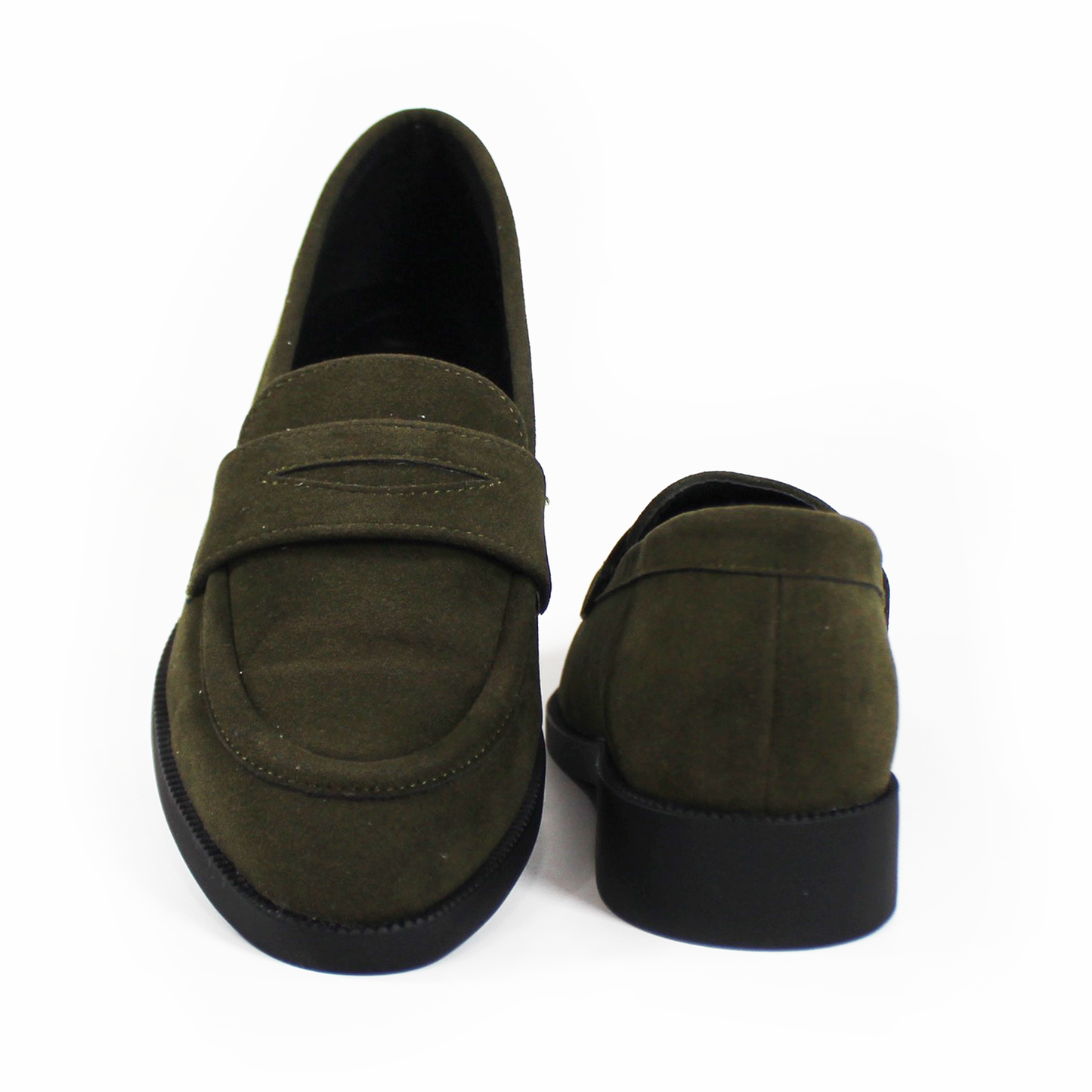 Mocasín Clásico Verde Olivo Gamuza de Dama TACZA
