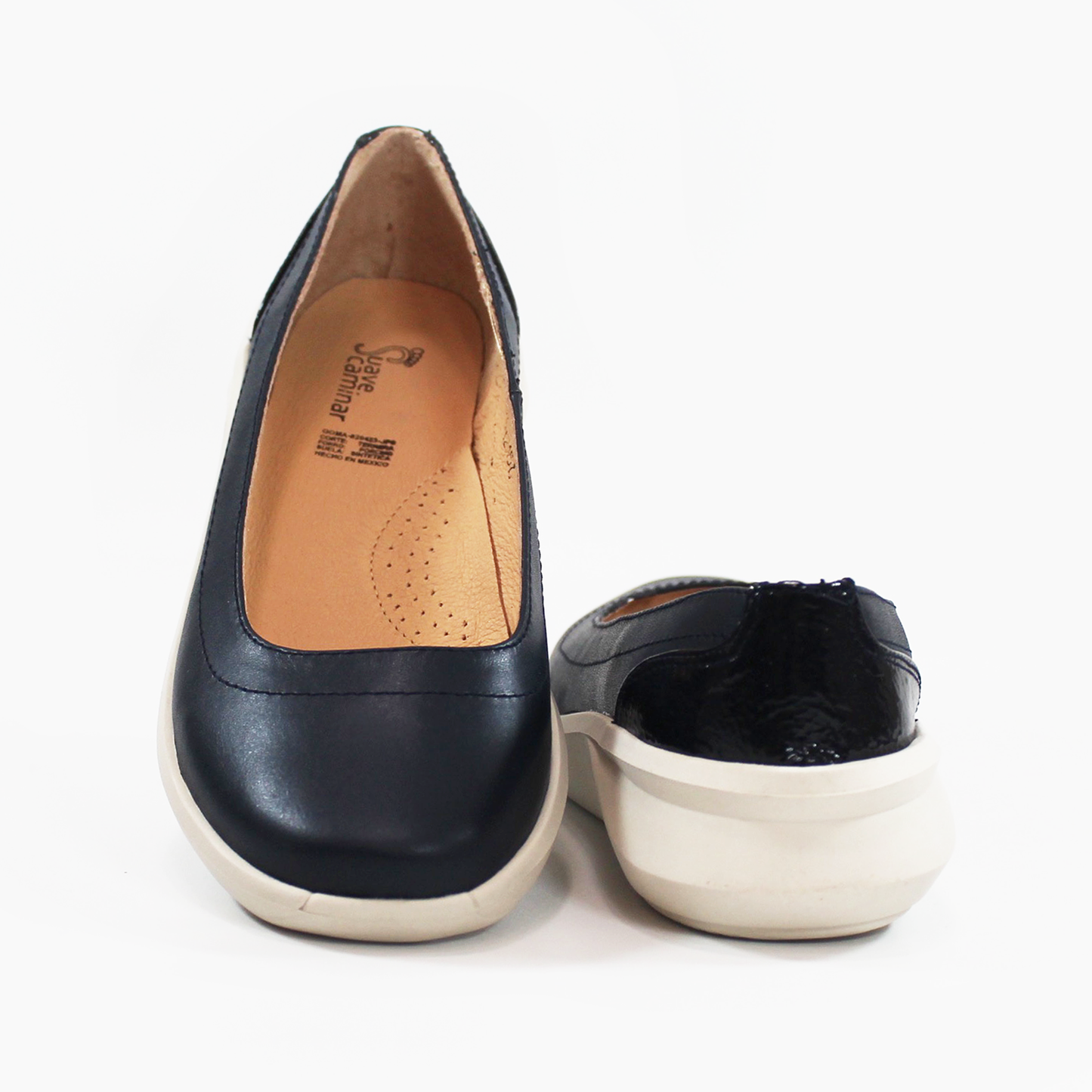 Zapato Confort de Piel Casual Marino para Dama SUAVE CAMINAR