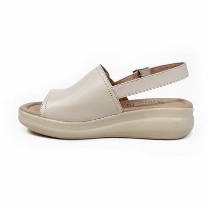 Sandalia Confort de Piel Late con detalles Animal Print y Velcro de Dama SUAVE CAMINAR