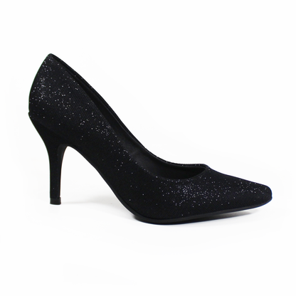 Stiletto Negro con Brillos y Memory Foam G.LOREN