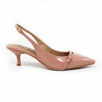 Zapatilla Kitten Nutty Charol Slingback de Dama TACZA