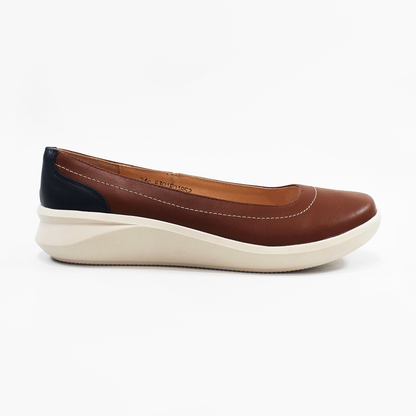 Zapato Confort de Piel Casual Tan para Dama SUAVE CAMINAR