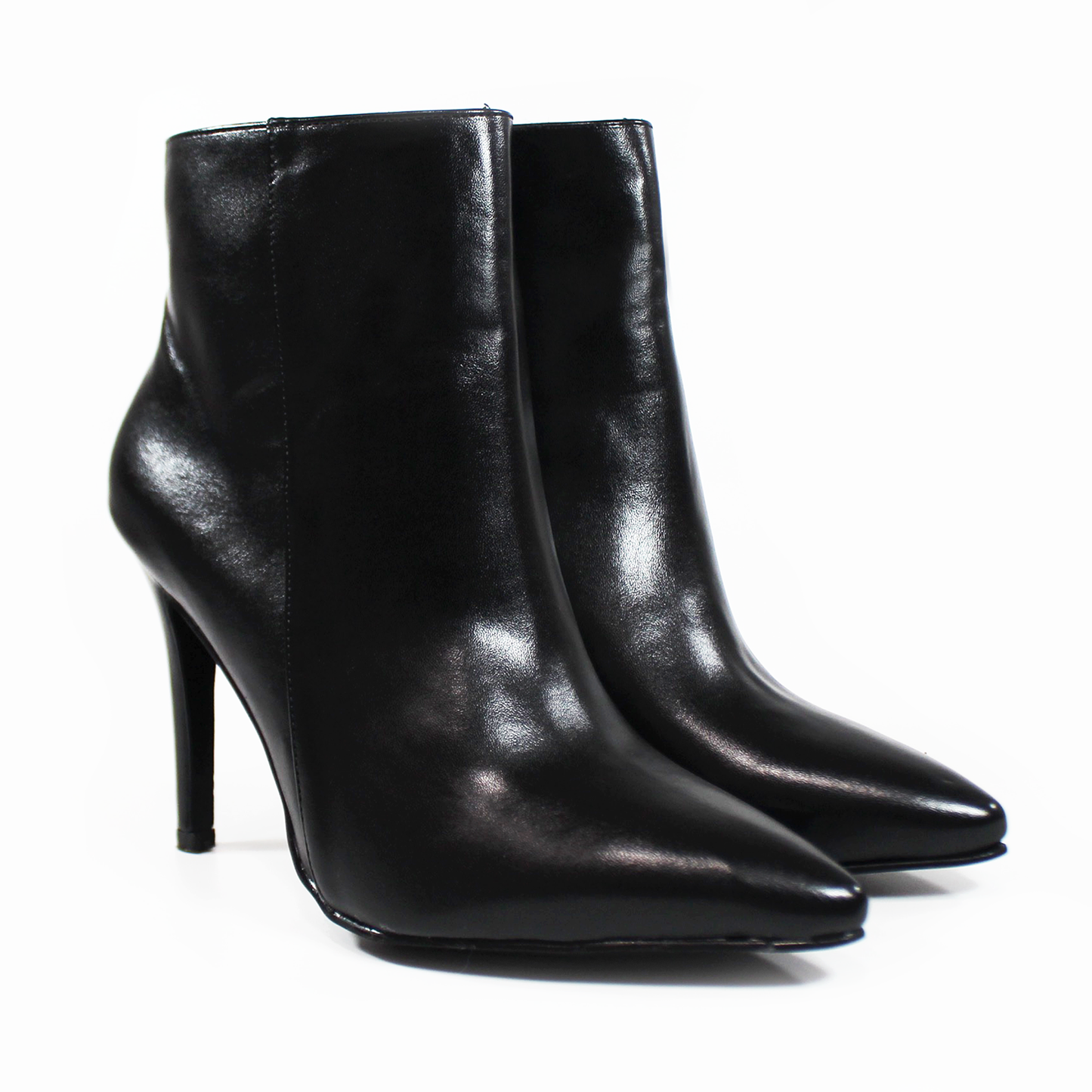 Botín Puntal Tacón Stiletto Negro Semipiel de Dama TACZA