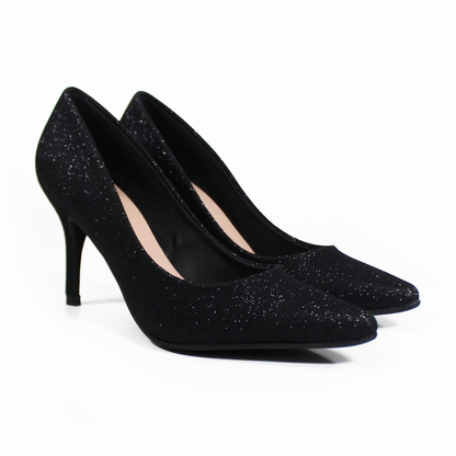 Stiletto Negro con Brillos y Memory Foam G.LOREN