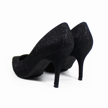 Stiletto Negro con Brillos y Memory Foam G.LOREN