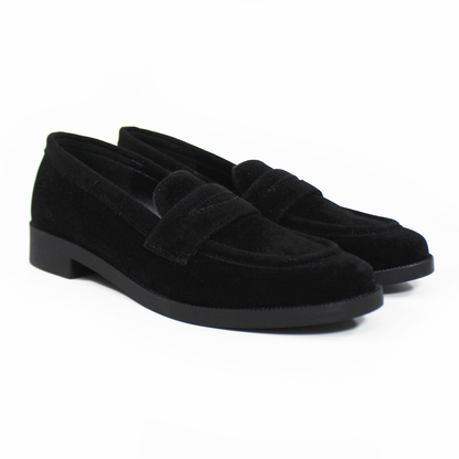 Mocasín Clásico Negro Gamuza de Dama TACZA