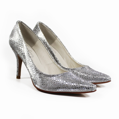Stiletto Plata Vívora con Memory Foam G.LOREN