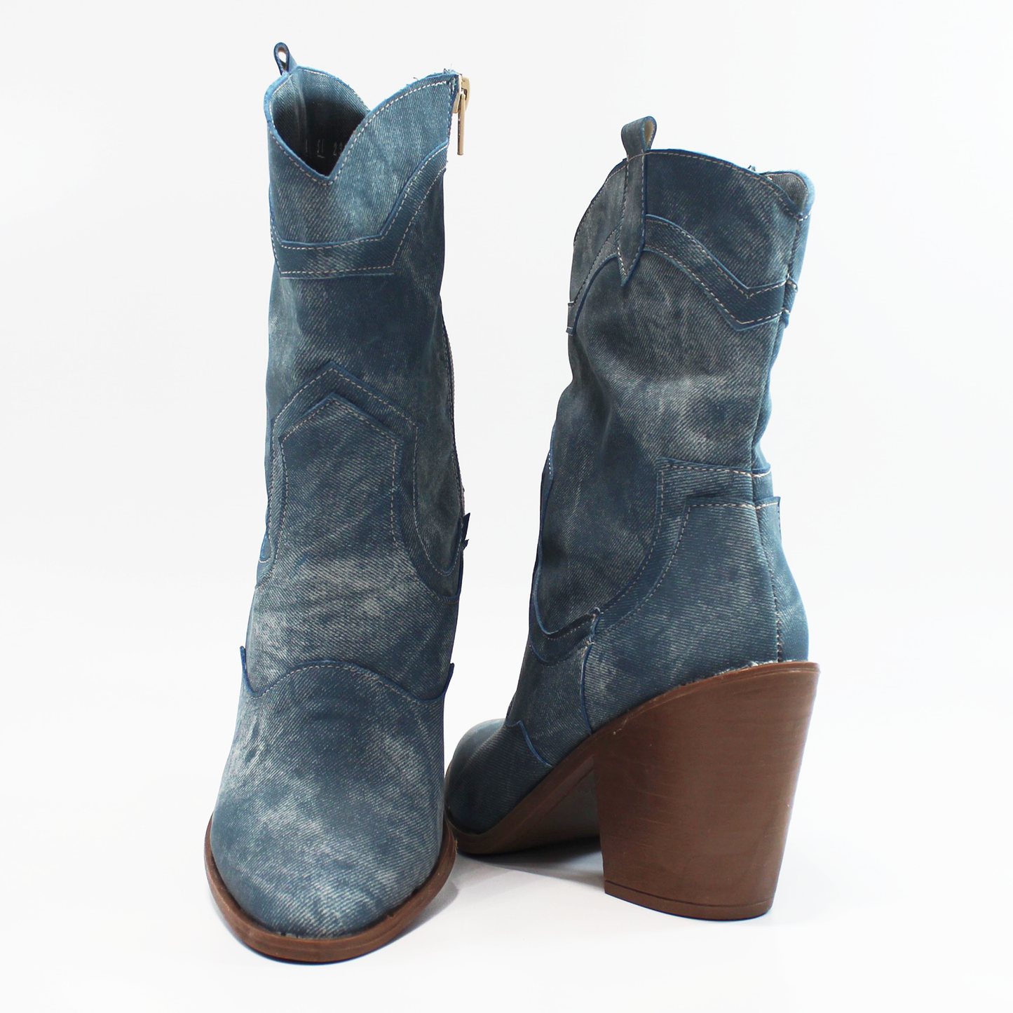 Bota Vaquera Cowboy Jeans Mezclilla