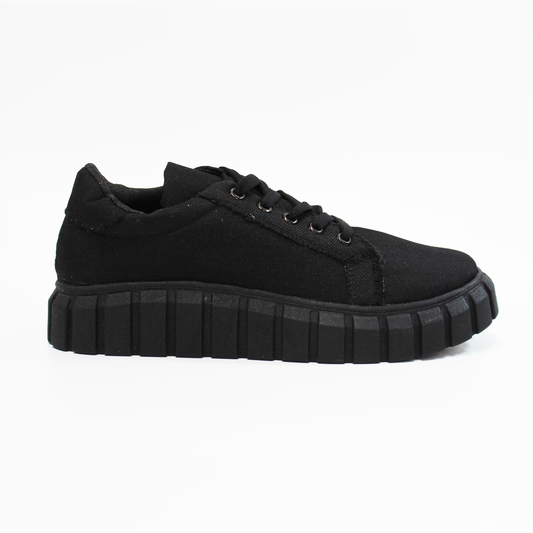 Tenis Casual Negro de Lona Dama TACZA