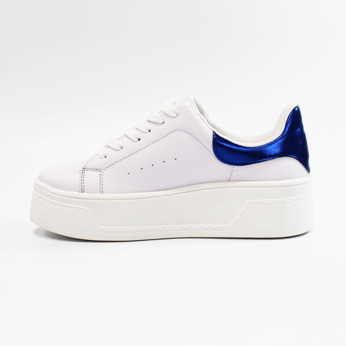 Tenis Casual Blanco Azul de Dama TACZA