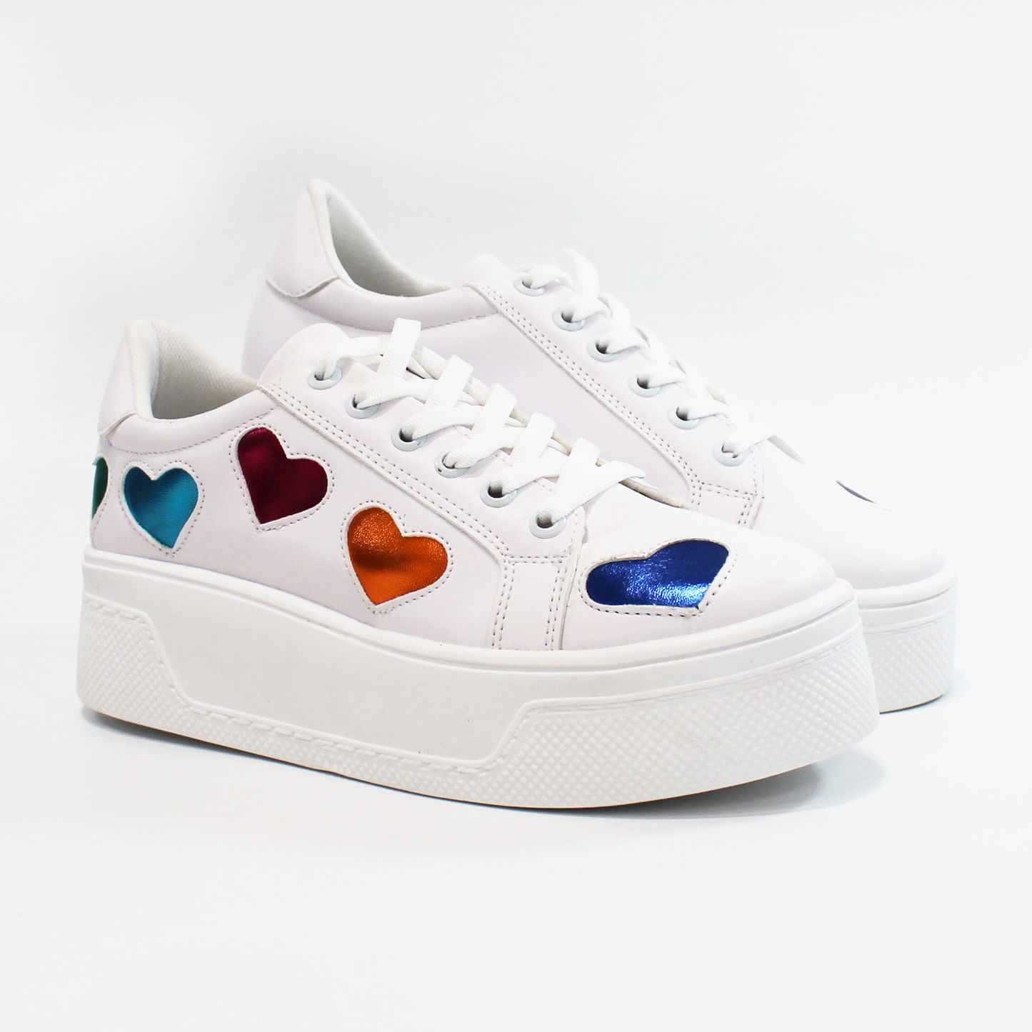 Tenis Casual Corazones Blanco Colores de Dama TACZA