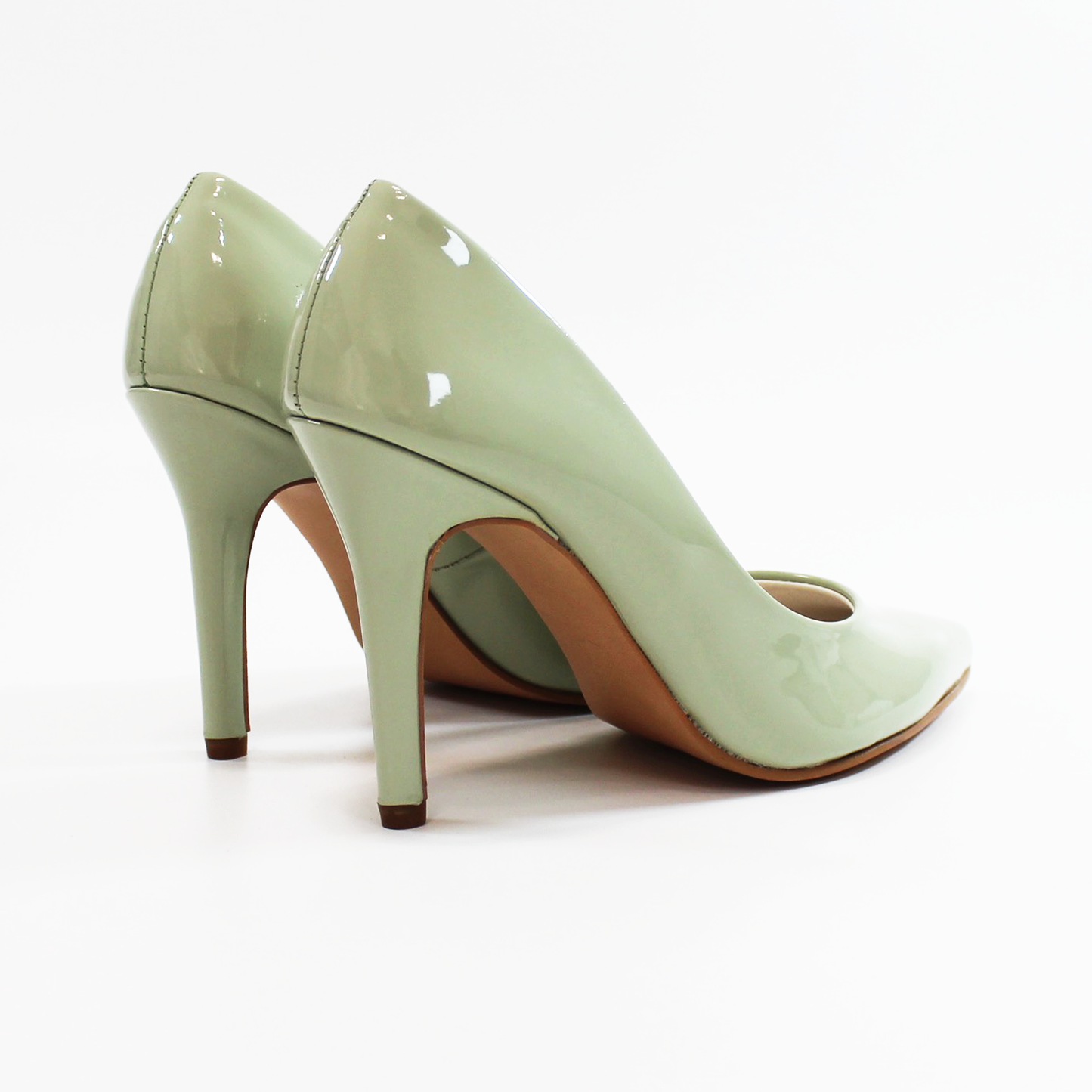 Stiletto Zapatilla Verde Charol de Dama G.LOREN