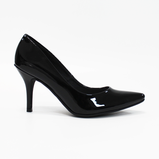 Zapatilla Negro Charol con Memory Foam de Dama G.LOREN