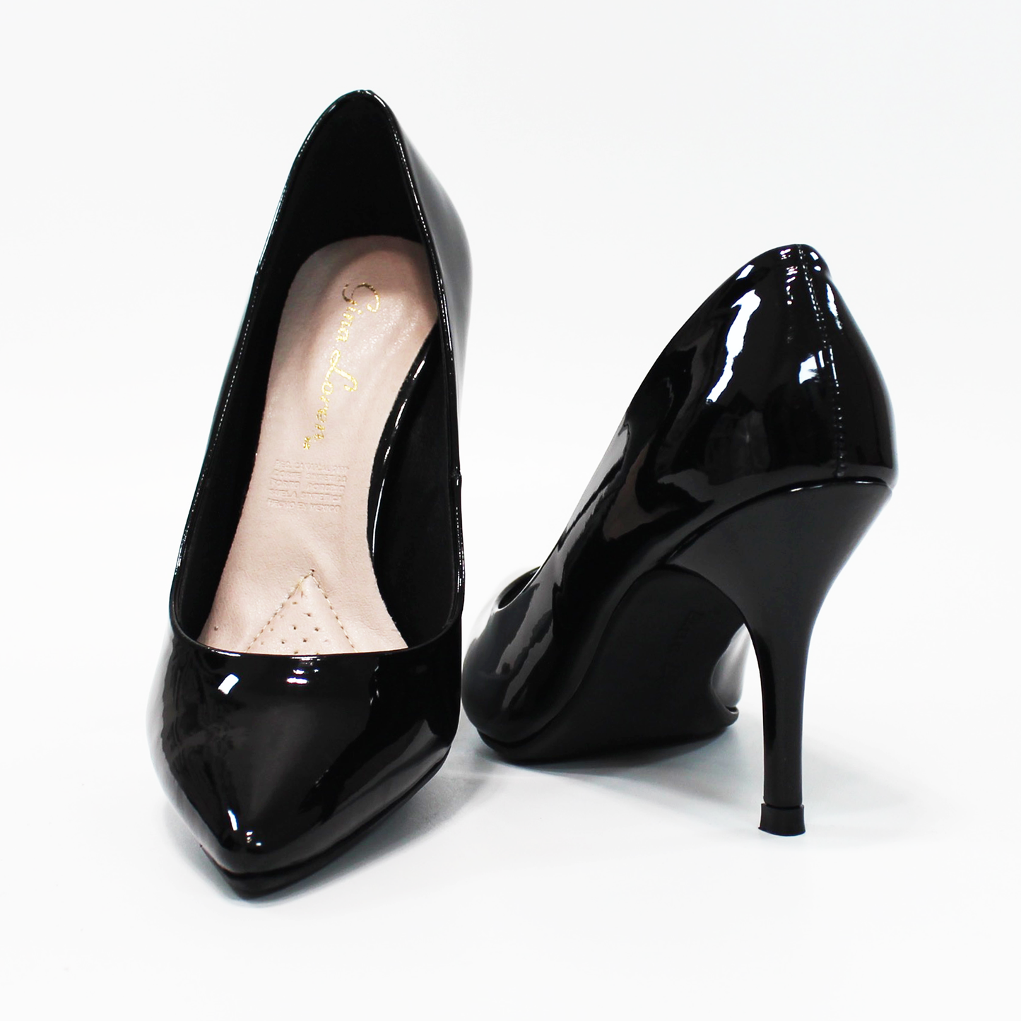 Zapatilla Negro Charol con Memory Foam de Dama G.LOREN